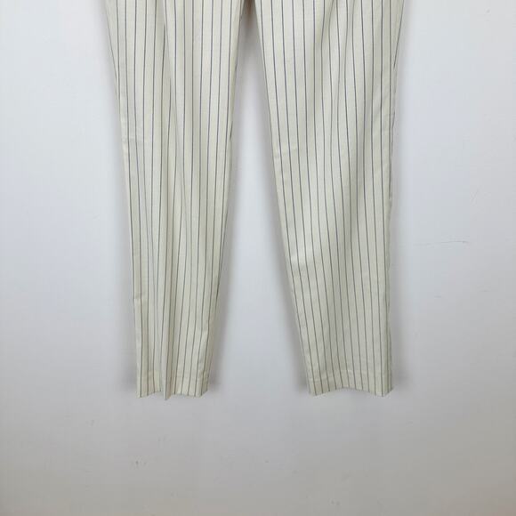 J.Crew Collection Portia Pant Ivory Pinstripe Italian Wool Classic US 00 NWT - Picture 10 of 15